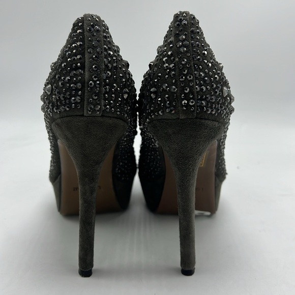 Lola Cruz bling gray heels size 7 euro size 37 - Picture 4 of 8